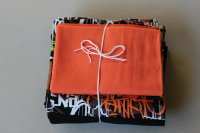 Stoffpaket Graffiti orange schwarz