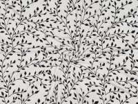 Viskosejersey Blätterranke schwarz-weiß