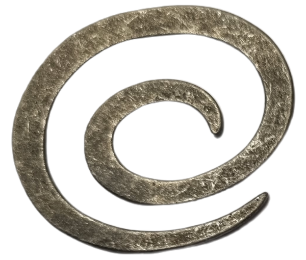 Knopf zum Annähen Spirale dunkelgrau Metall