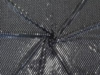 Elastic-Jersey Metallic-Streifen schwarz silber