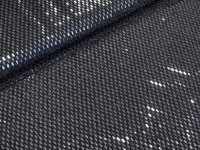 Elastic-Jersey Metallic-Streifen schwarz silber