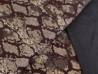 Elastic-Jersey Leoparden-Print mit rotem Metallic-Faden