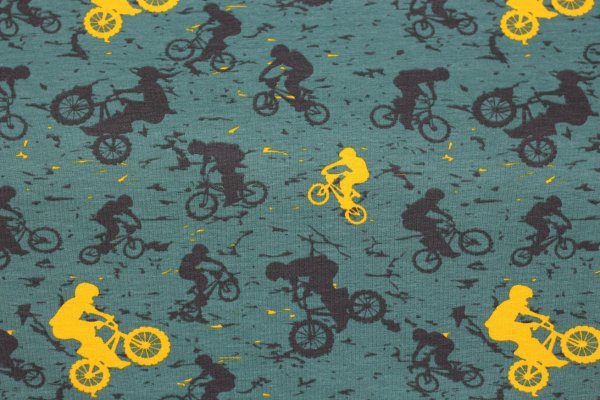 Jersey dunkelgrün mit Fahrradfahrer