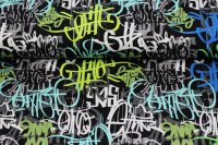 Jersey Graffiti schwarz blau